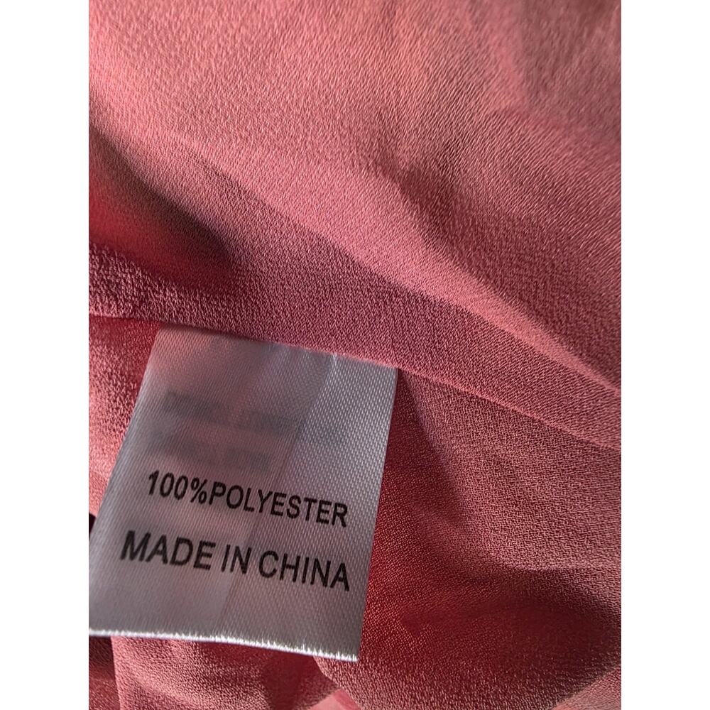 LUNAMODA Womens Dress Small Baked Rose Pink Satin Cowl Neck Midi NWT - Picture 8 of 10
